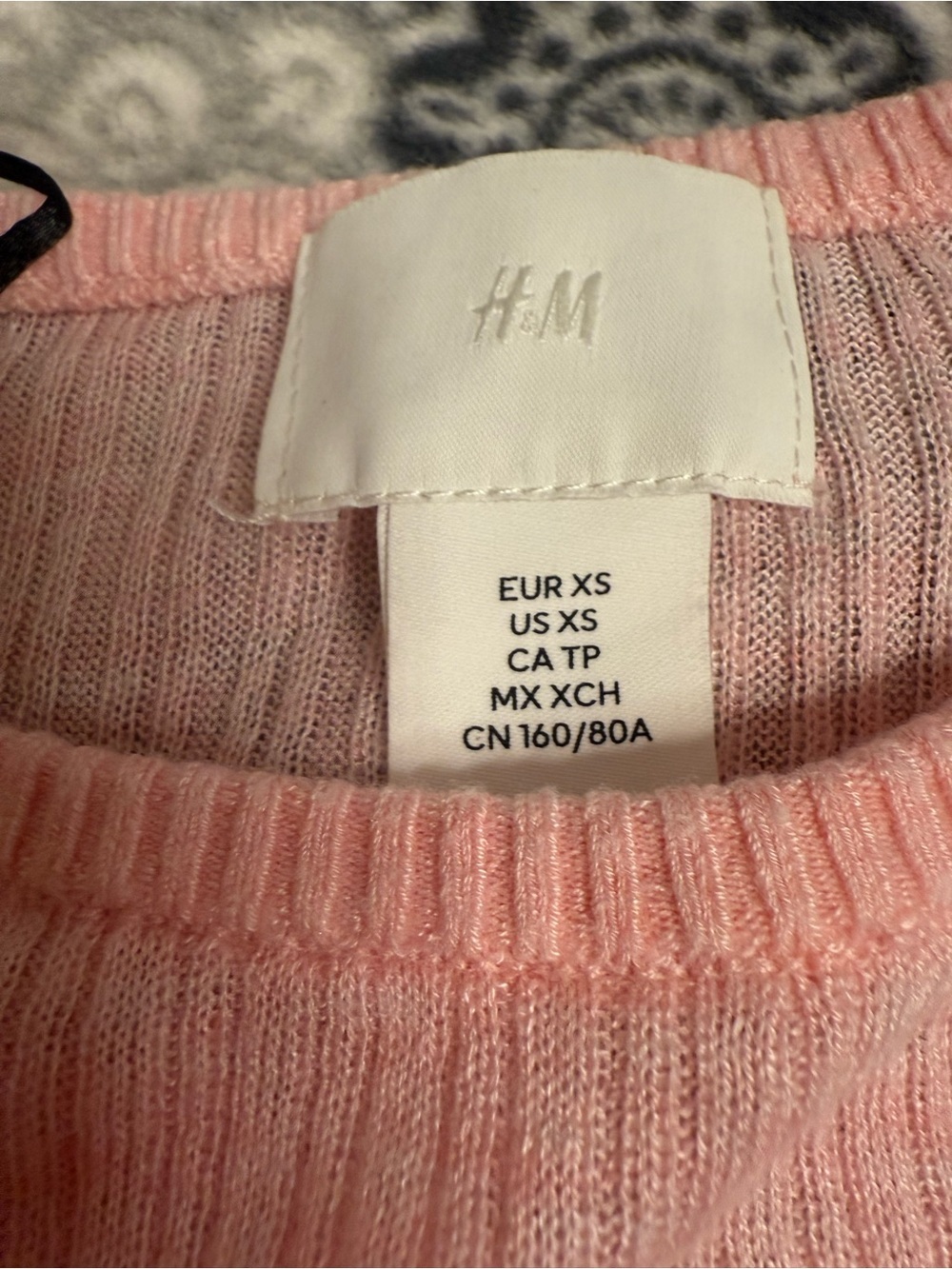 H&M Ribbed Long-Sleeve Top - Pink - Picture 2 of 2